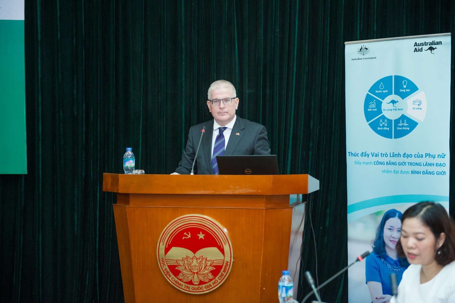 Ambassador Craig Chittick delivering his remarks at the ceremony