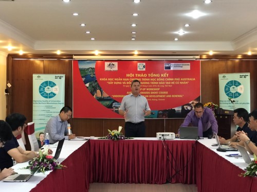 Mr. Michael Sadlon – Aus4Skills Program Director spoke at the Course Completion Workshop