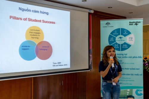 Ms. Nguyen Thi Thu Thuy presented at a group work
