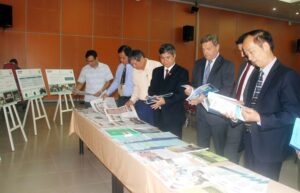 Participants visited a booth displaying the cooperation achievements between Aus4Skills and TNU - TUAF