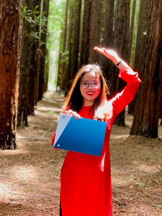 Thuong had to walk many kilometers on her bare feet to school until the day her mother afforded her a pair of plastic shoes